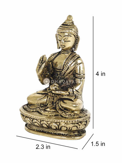 Buddha Set Of 2 Decorative Brass Figurine