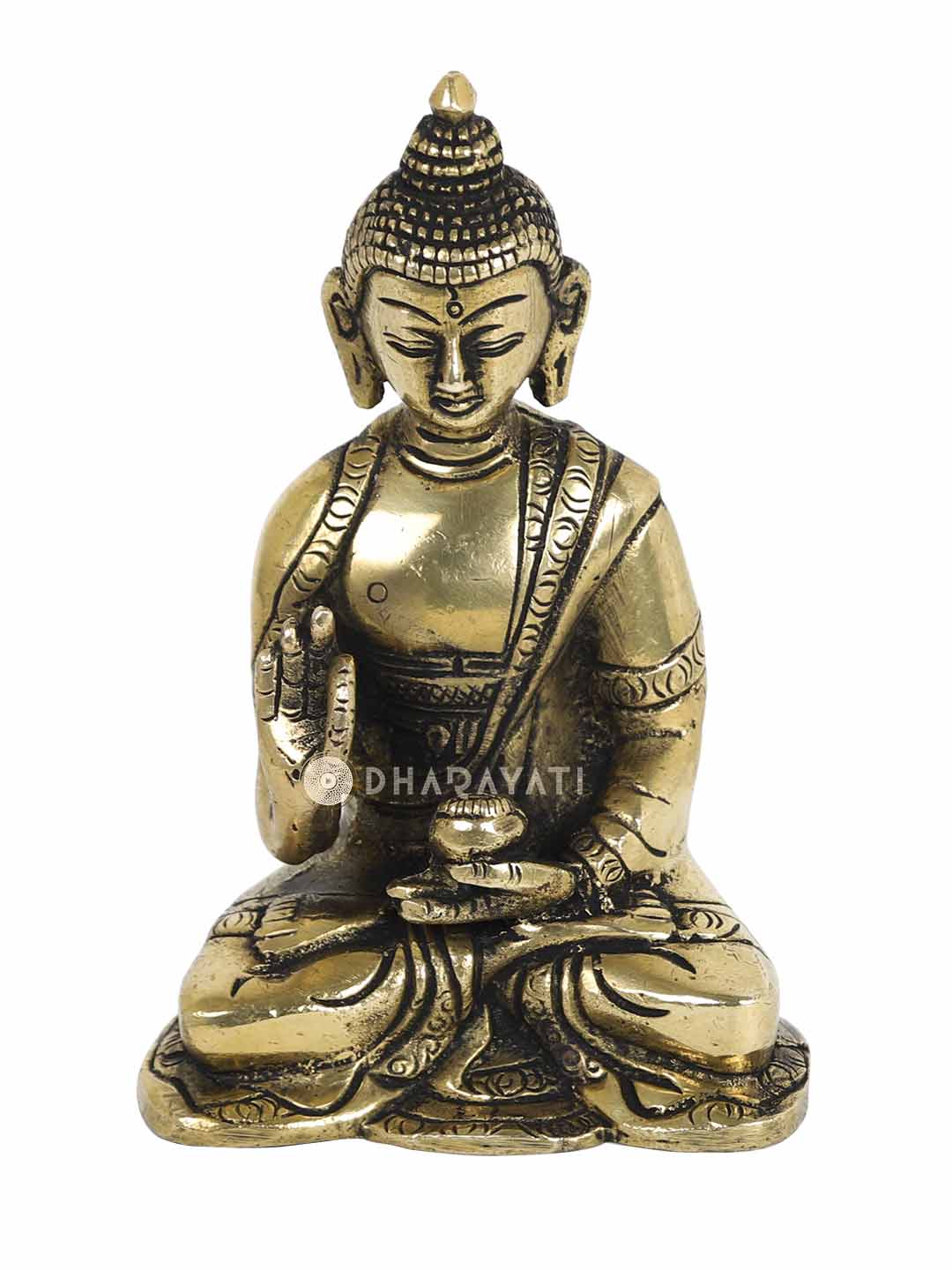 Buddha Set Of 2 Decorative Brass Figurine