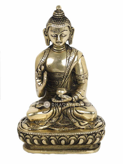 Buddha Set Of 2 Decorative Brass Figurine