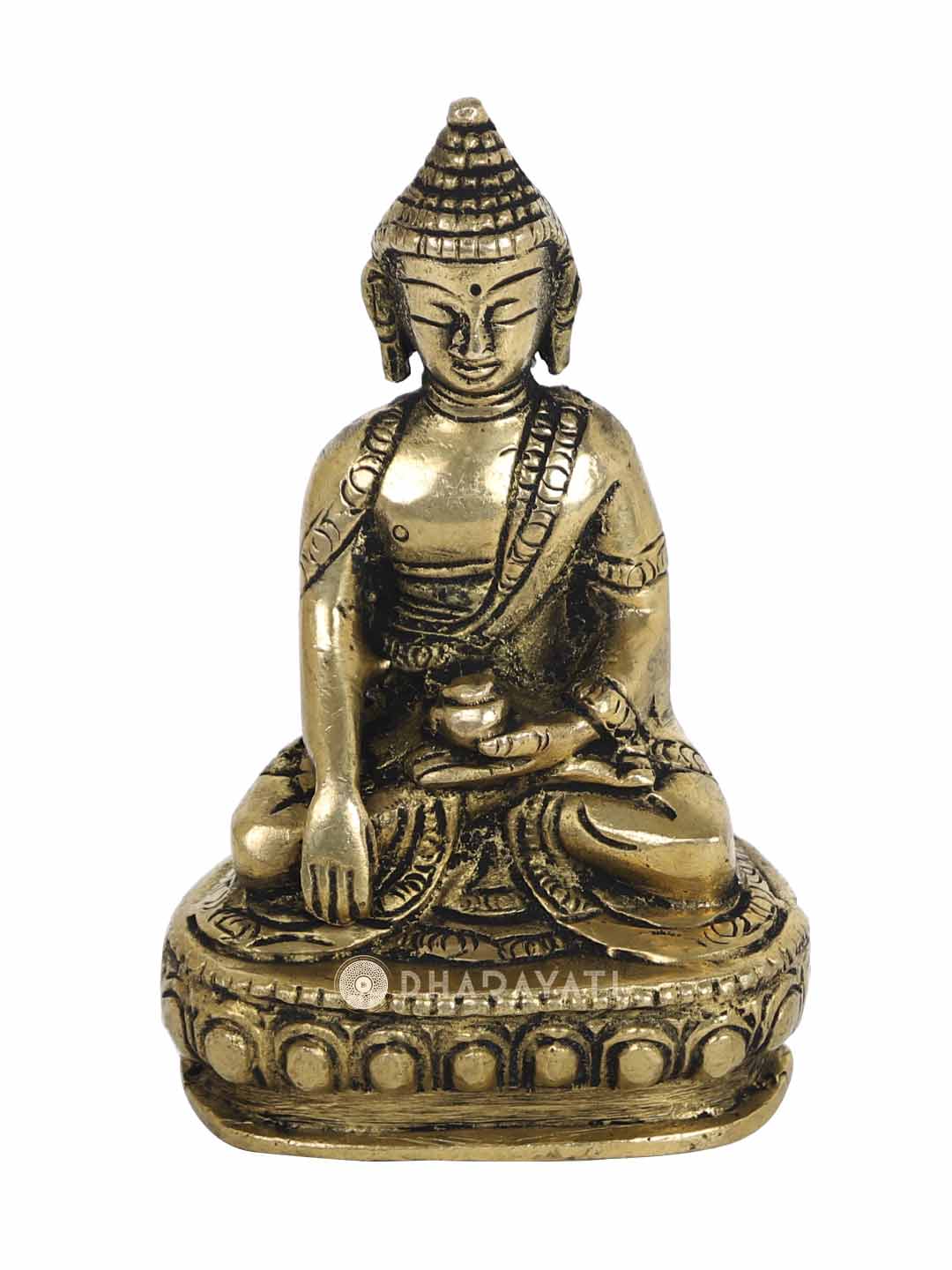 Buddha Set Of 2 Decorative Brass Figurine