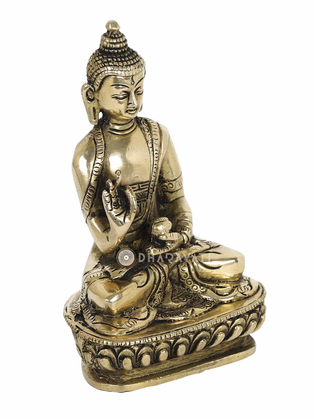 Buddha Set Of 2 Decorative Brass Figurine