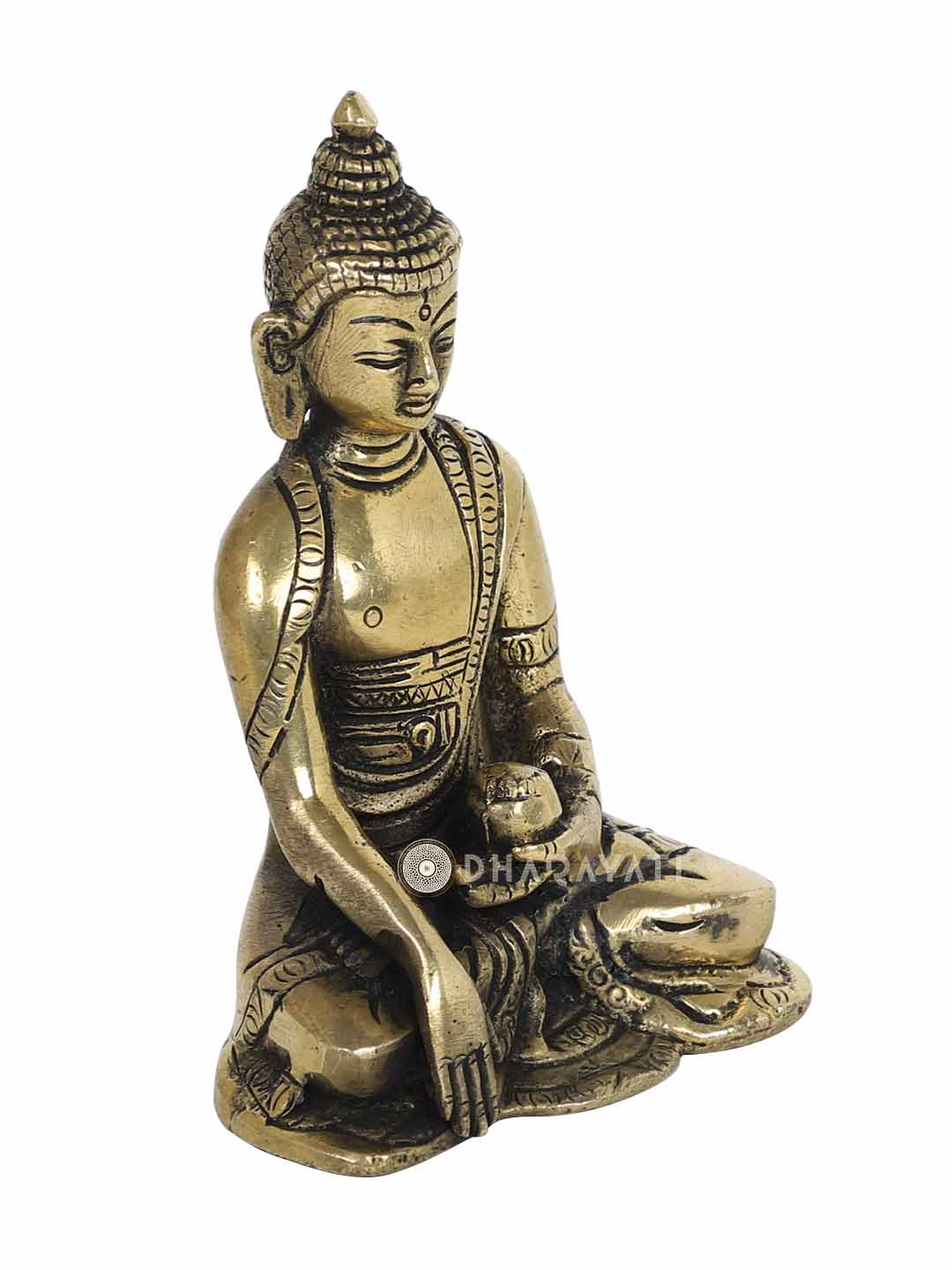 Buddha Set Of 2 Decorative Brass Figurine