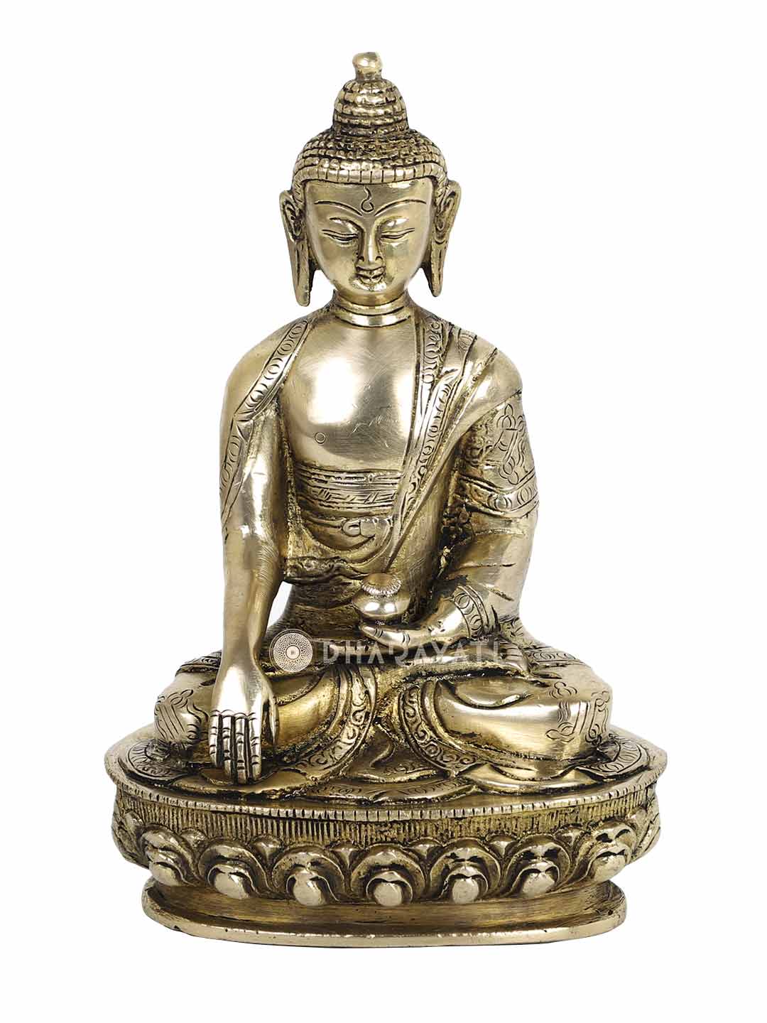 Buddha Set Of 2 Decorative Brass Figurine