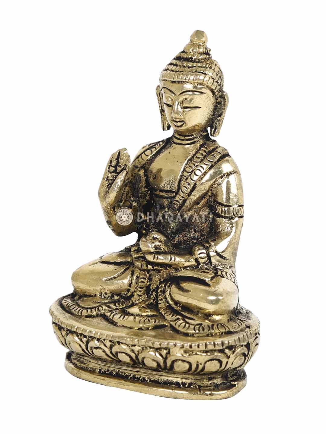 Buddha Set Of 2 Decorative Brass Figurine