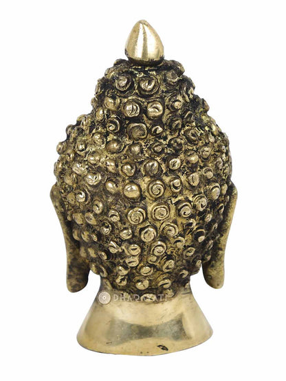 Buddha Small Round Base Decorative Brass Figurine