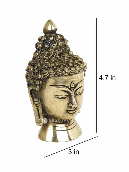 Buddha Small Round Base Decorative Brass Figurine