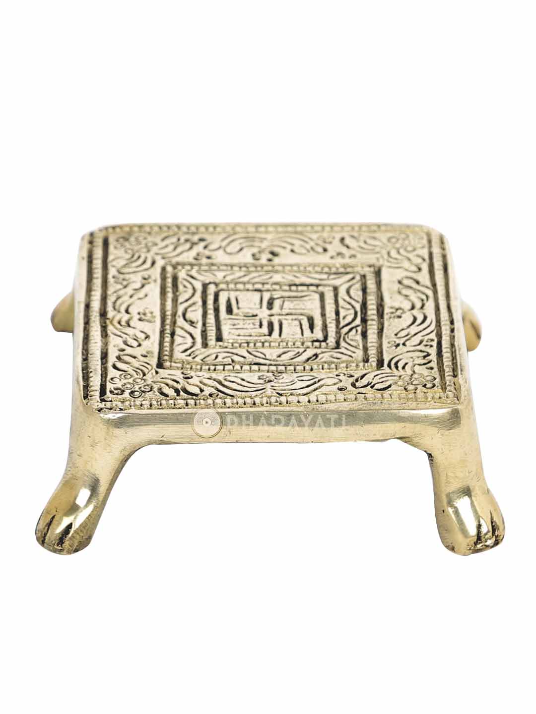 Chowki 4 Legs Small Decorative Brass