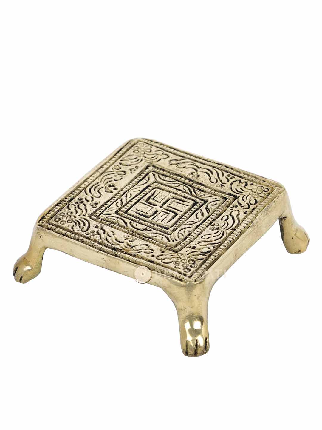 Chowki 4 Legs Small Decorative Brass