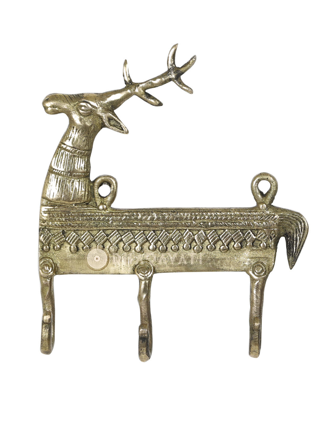 Deer Design Keys Wall Hook With 3 Hooks