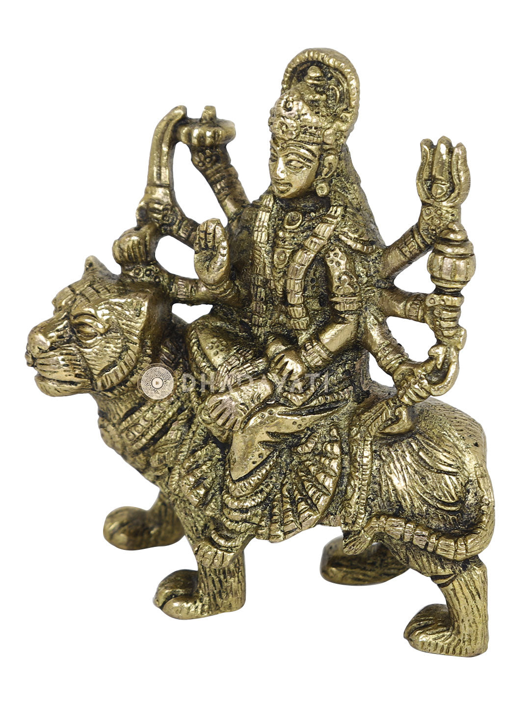 Durga Decorative Brass Figurine