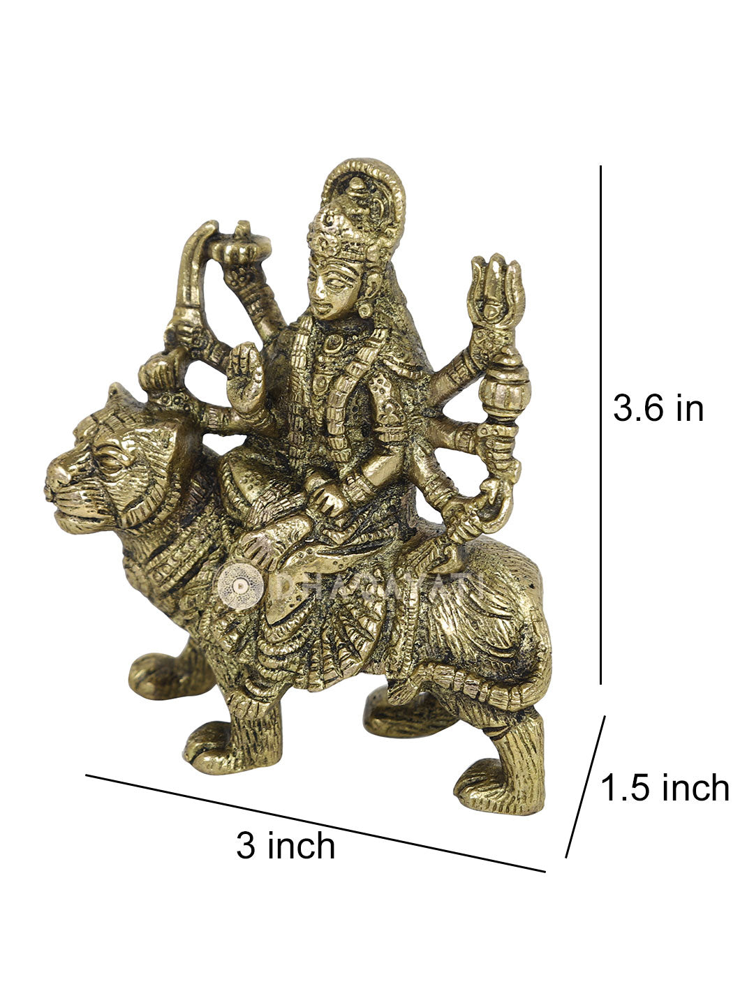 Durga Decorative Brass Figurine