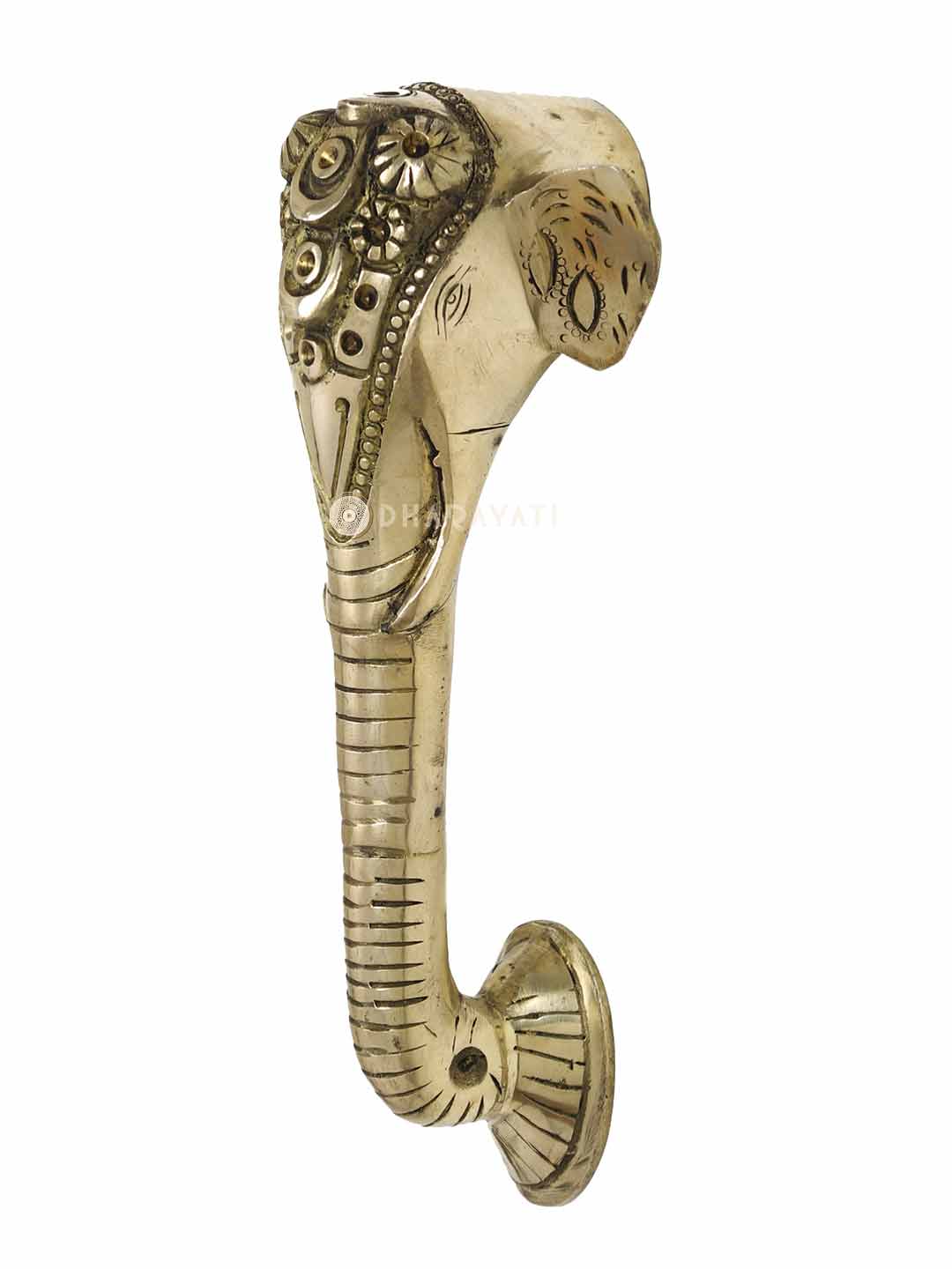 Elephant Door Handle Decorative Brass