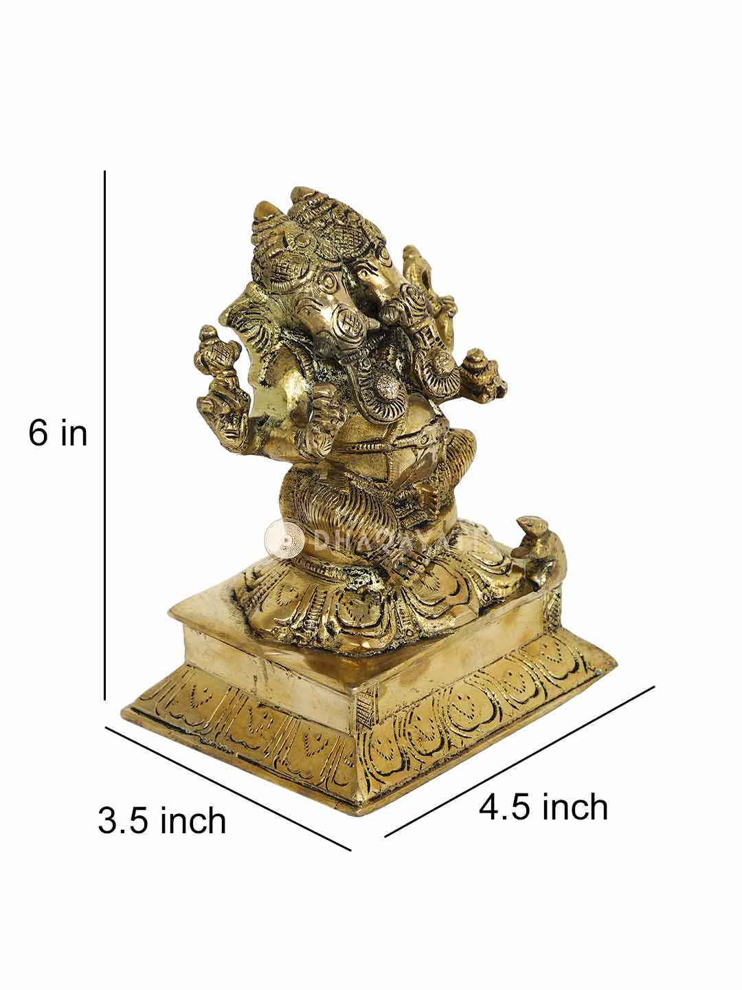 Ganesha 2 Head Decorative Brass Figurine