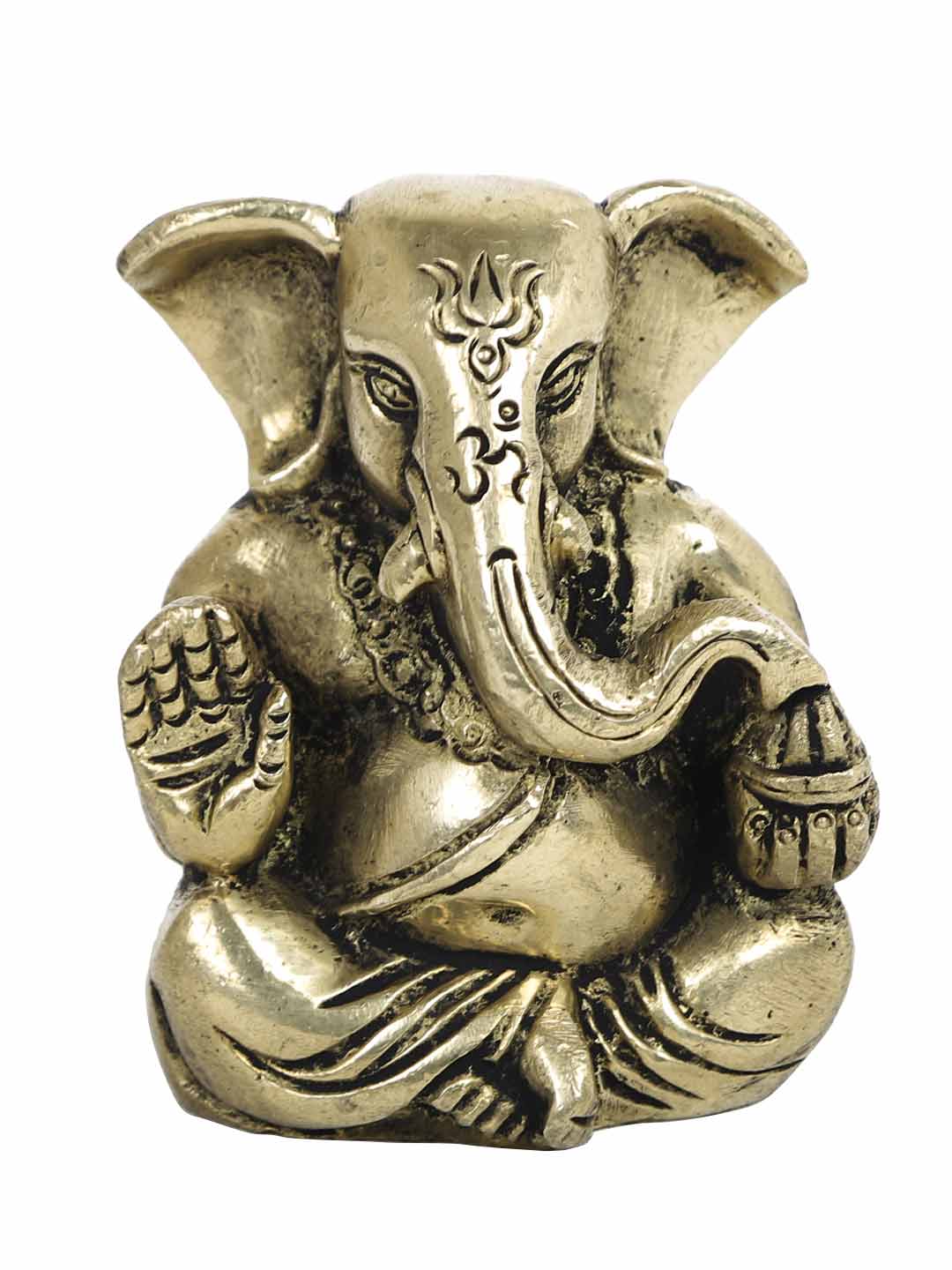 Blessing Ganesha Decorative Brass Figurine