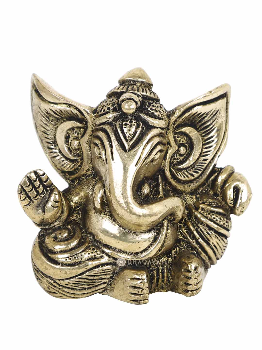 Blessing Ganesha Decorative Brass Figurine