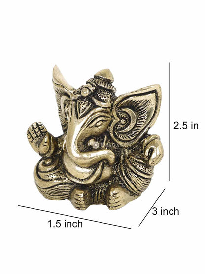 Blessing Ganesha Decorative Brass Figurine