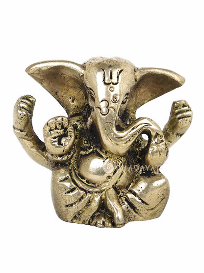 Ganesh 4 Hands Decorative Brass Figurine