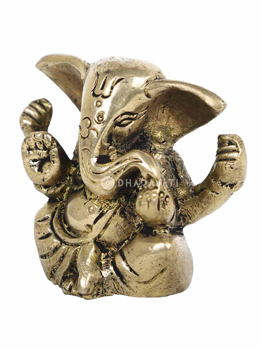 Ganesh 4 Hands Decorative Brass Figurine