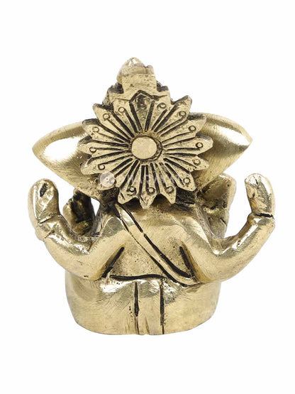 Ganesh 4 Hands Decorative Brass Figurine