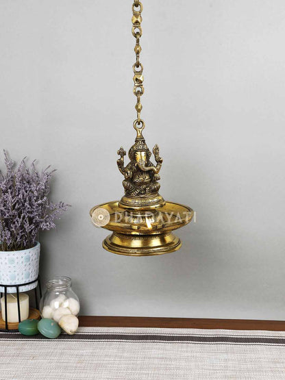 Ganesh Design Chain Hanging Lamp