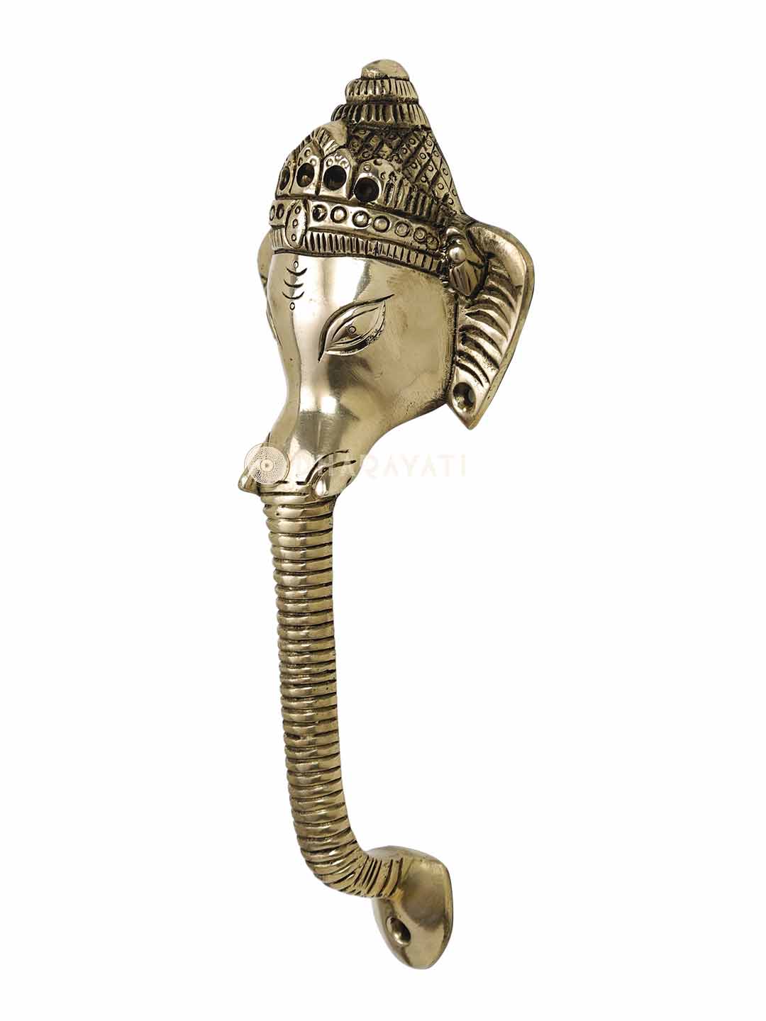 Ganesh Design Door Handle Decorative Brass