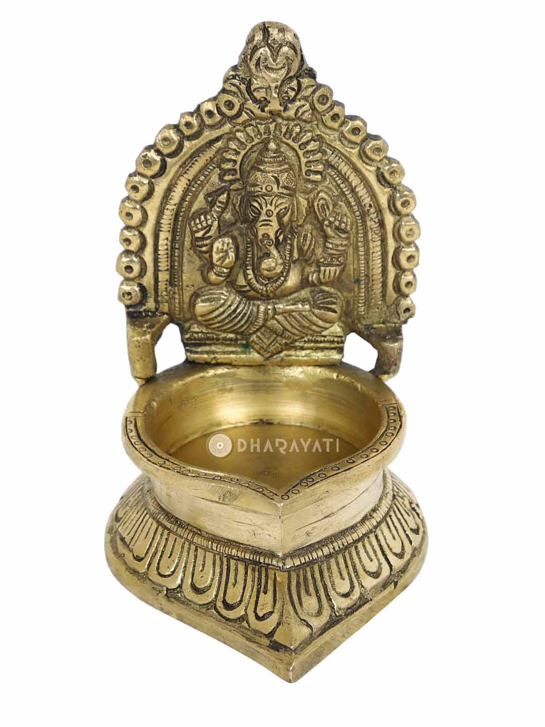 Ganesh Diya Decorative Brass Figurine