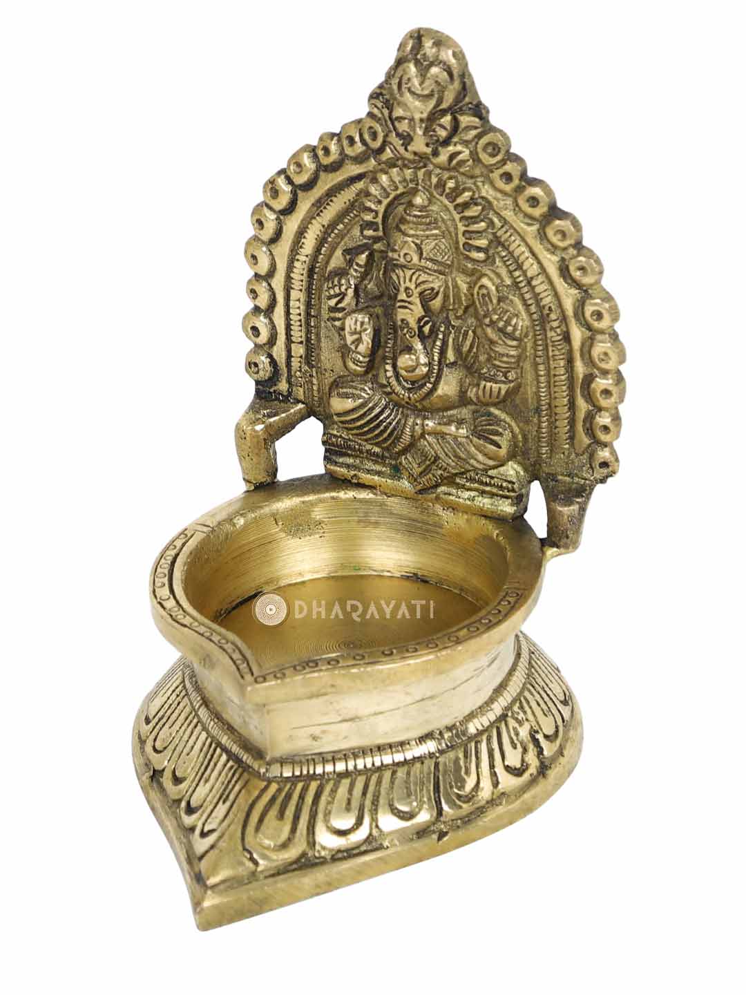 Ganesh Diya Decorative Brass Figurine