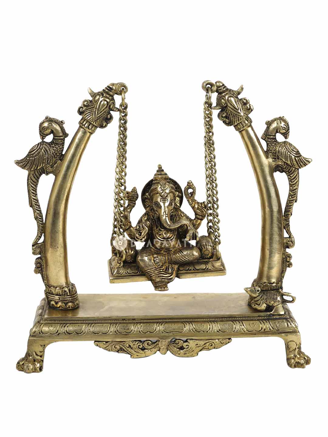 Ganesh Jhula  Decorative Brass Figurine