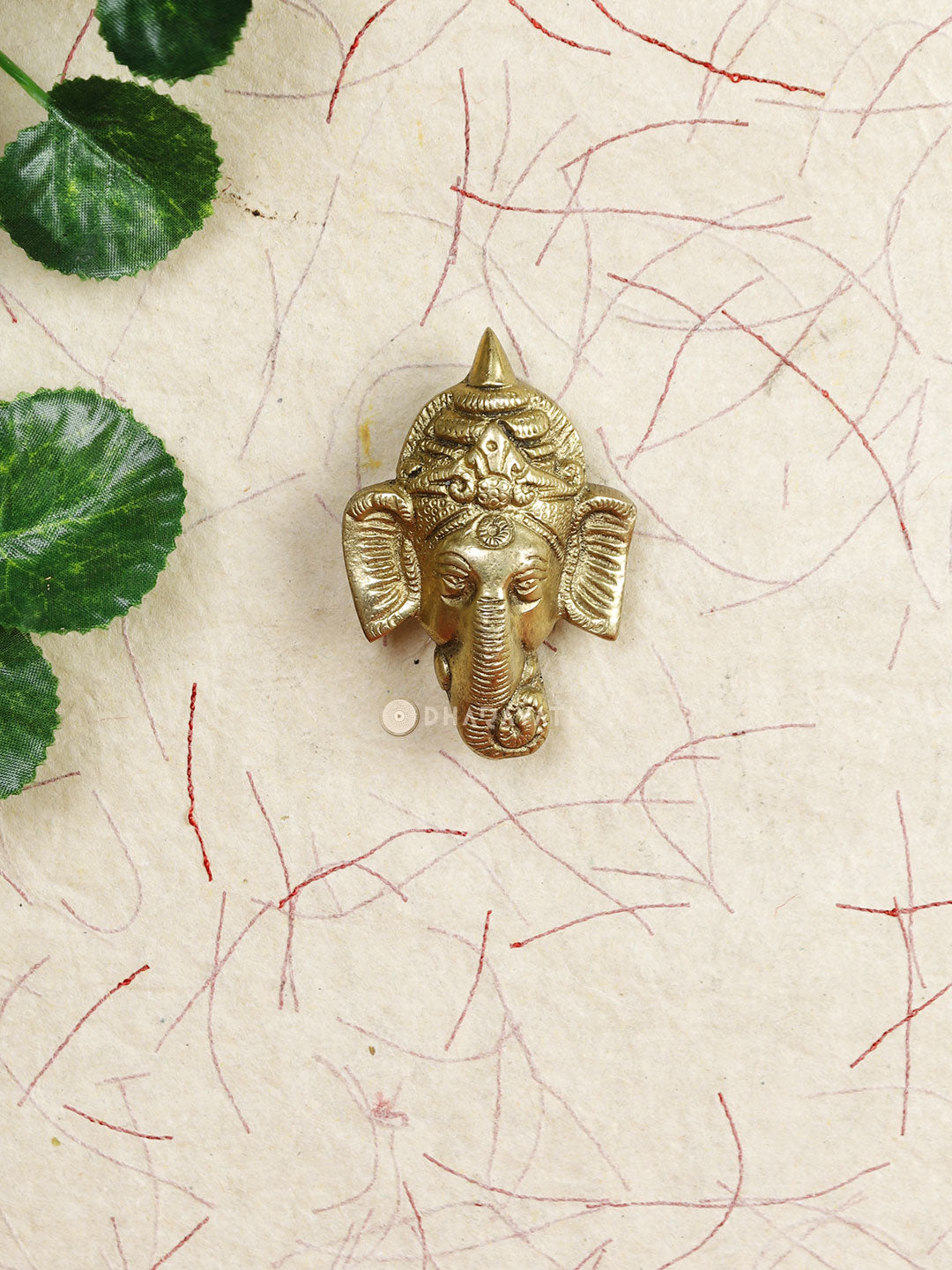 Brass Ganesha Face Design Wall Hanging