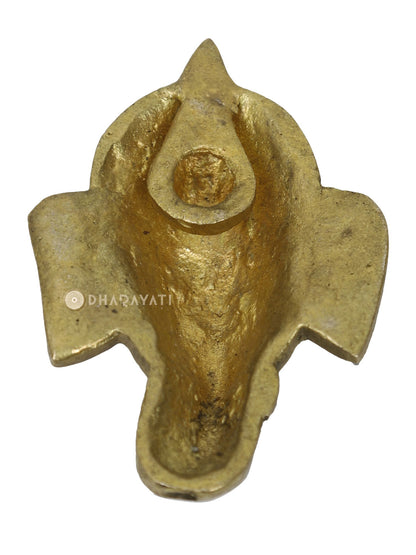 Brass Ganesha Face Design Wall Hanging