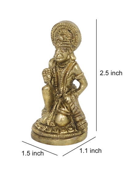 Brass Hanuman Small Idol