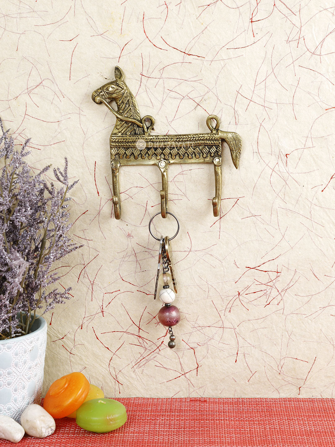 Horse Design Keys Wall Hook With 3 Hooks