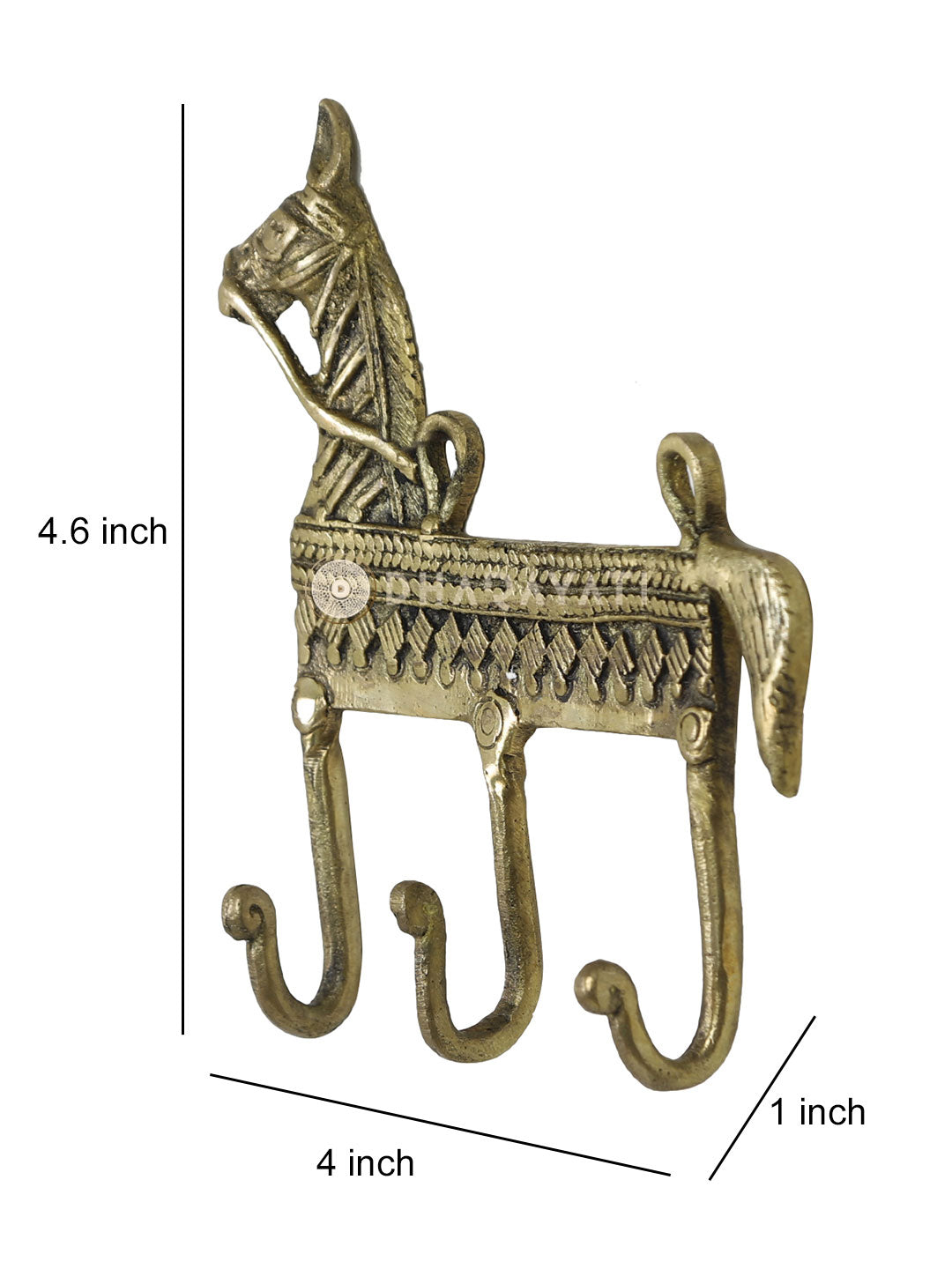 Horse Design Keys Wall Hook With 3 Hooks