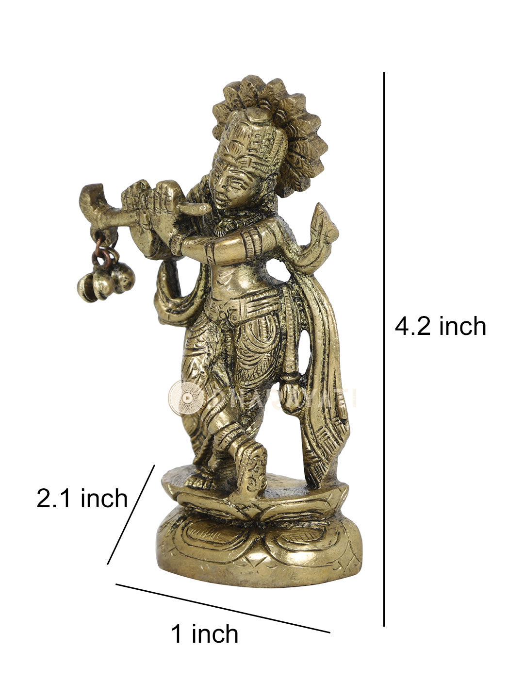 Krishna Decorative Brass Figurine