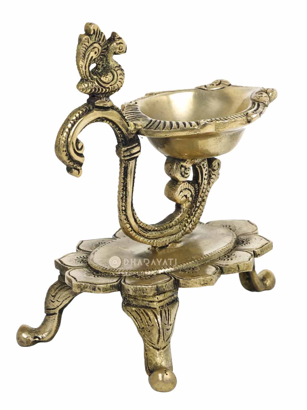 3 Legs Brass Diya Lamp