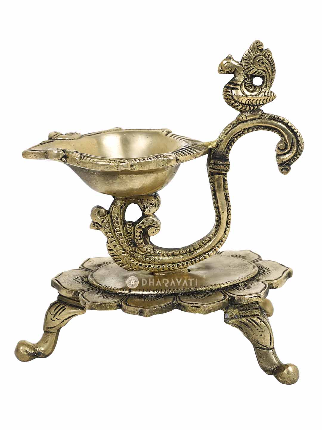 3 Legs Brass Diya Lamp