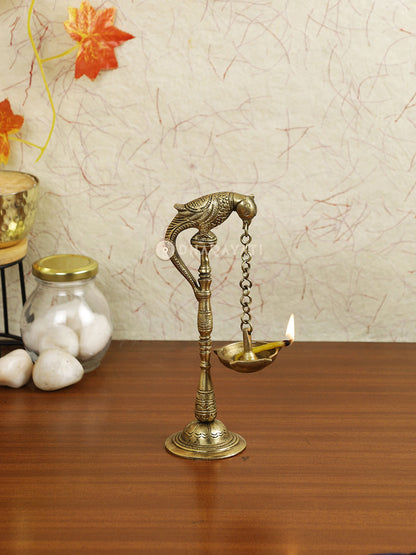 Lamp with Parrot Diya