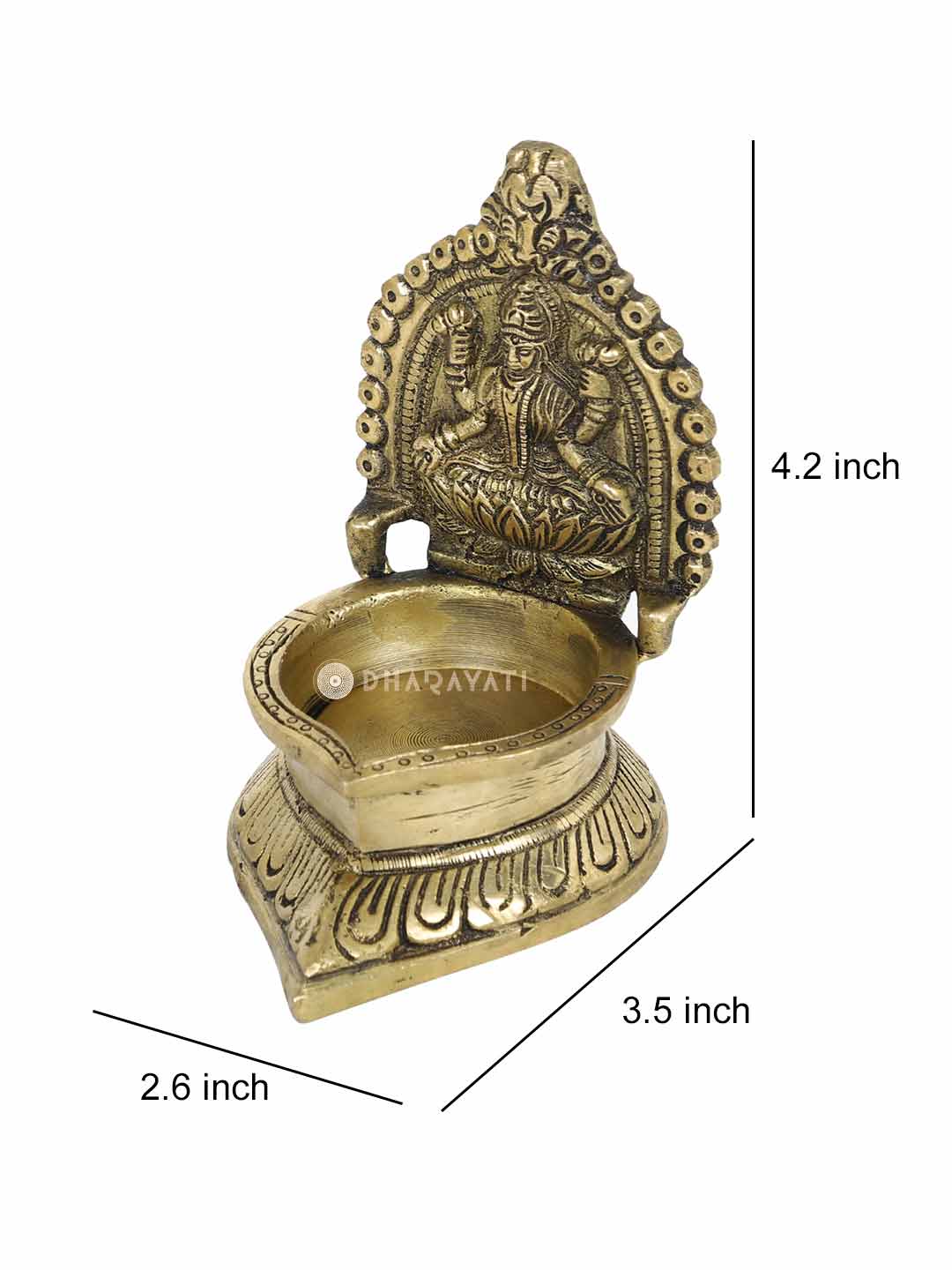 Lakshmi Diya Decorative Brass Figurine