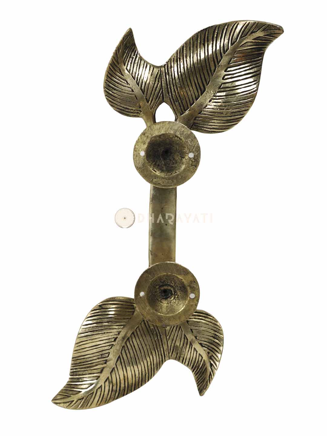 Leaf Design Door Handle Decorative Brass