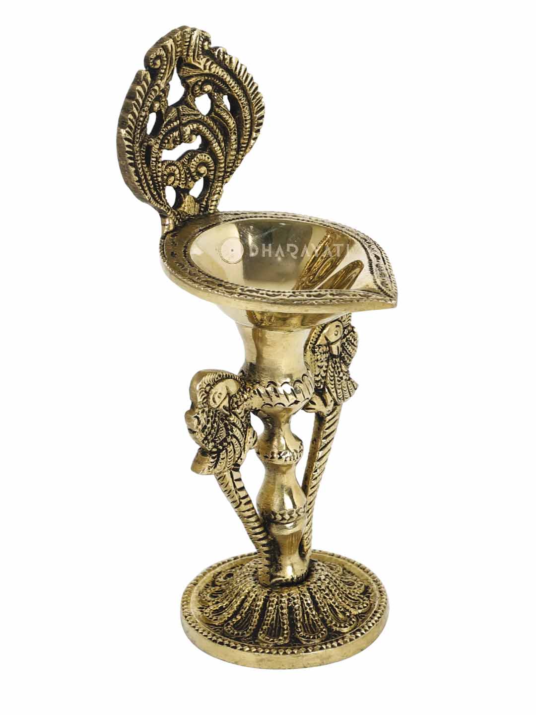 Parrot Design Diya Decorative Brass Figurine