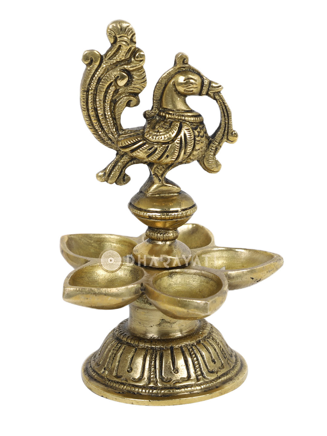 Brass Peacock Pancham Diya