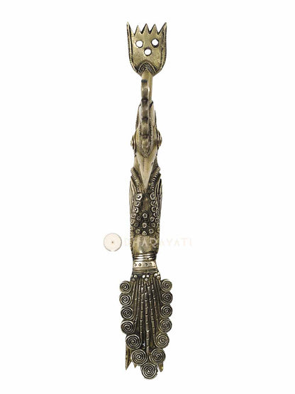 Peacock Design Door Handle Decorative Brass