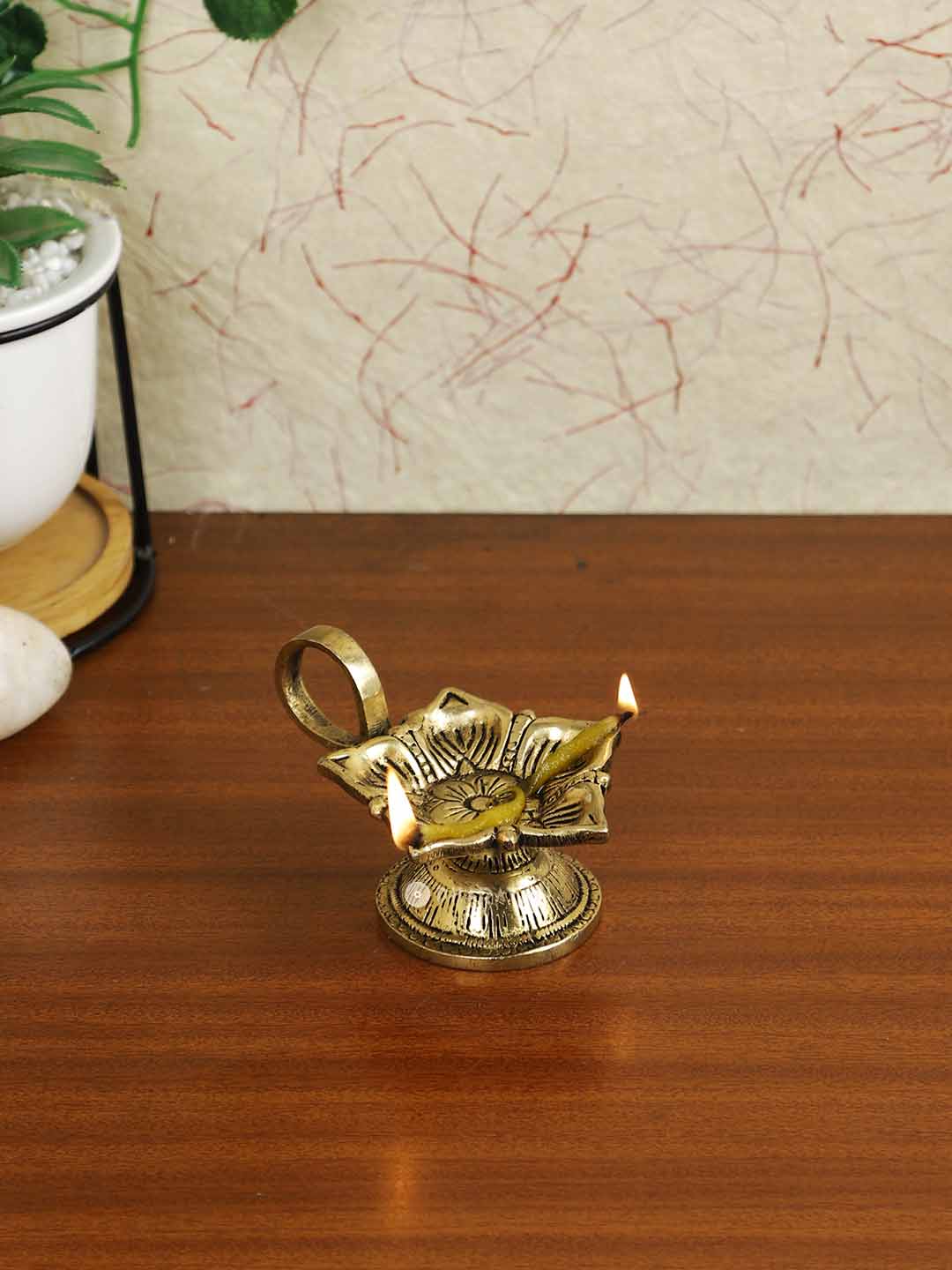 Pooja Aarti Diya Decorative Brass