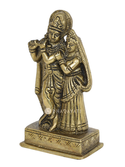 Radha Krishna Decorative Brass Figurine