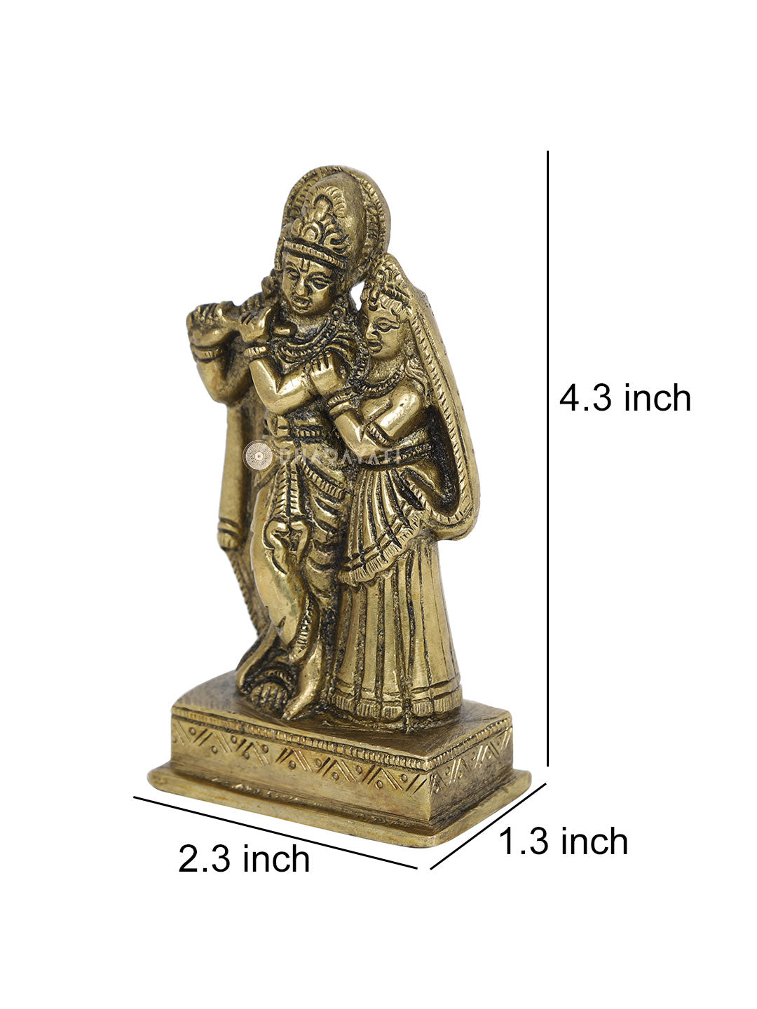 Radha Krishna Decorative Brass Figurine