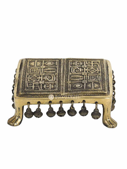 Small Chowki With Ghungroo Decorative Brass