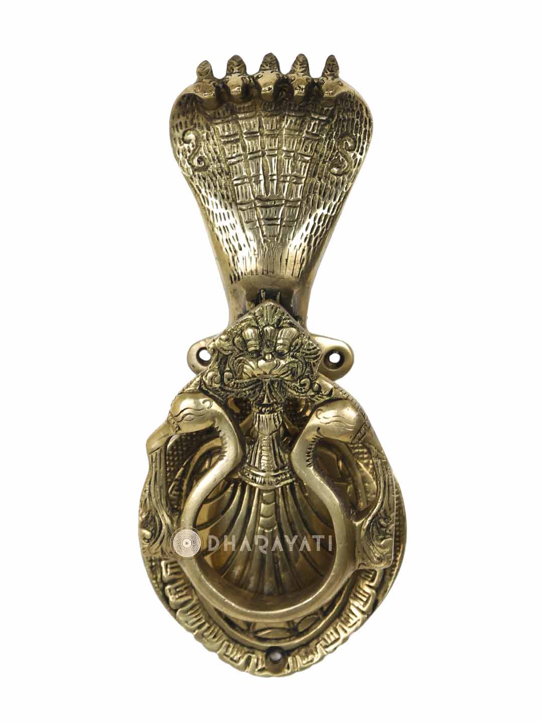 Snake Design Door Knocker Decorative Brass