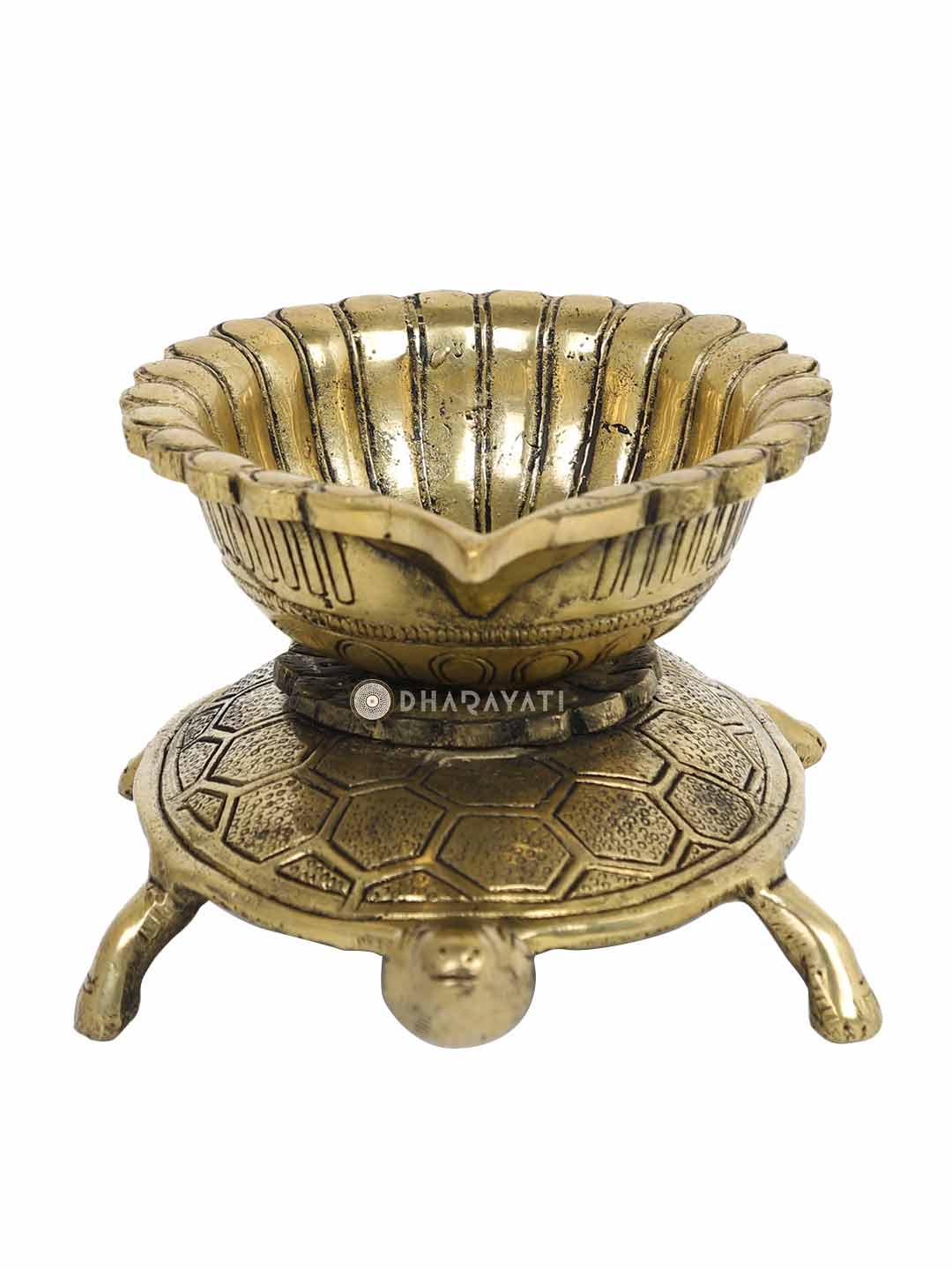 Brass Tortoise Lamp Diya