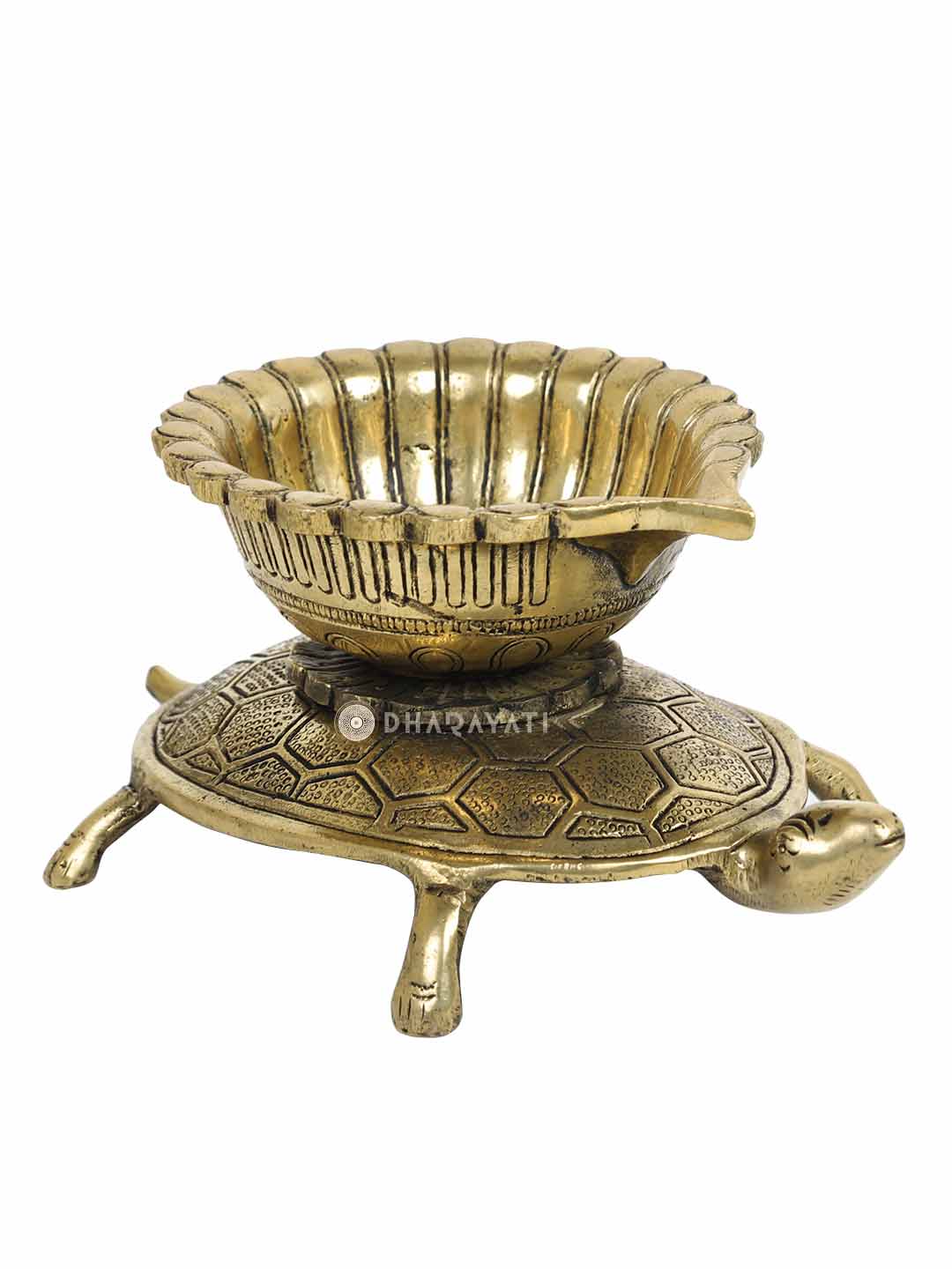 Brass Tortoise Lamp Diya