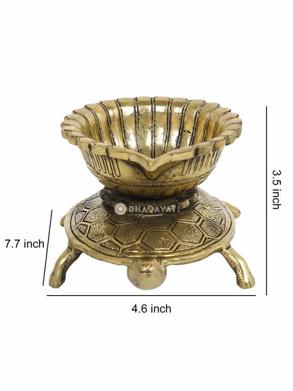 Brass Tortoise Lamp Diya